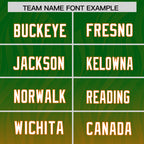 Custom Kelly Green Orange Gradient Fashion Outdoor Authentic Football Jersey