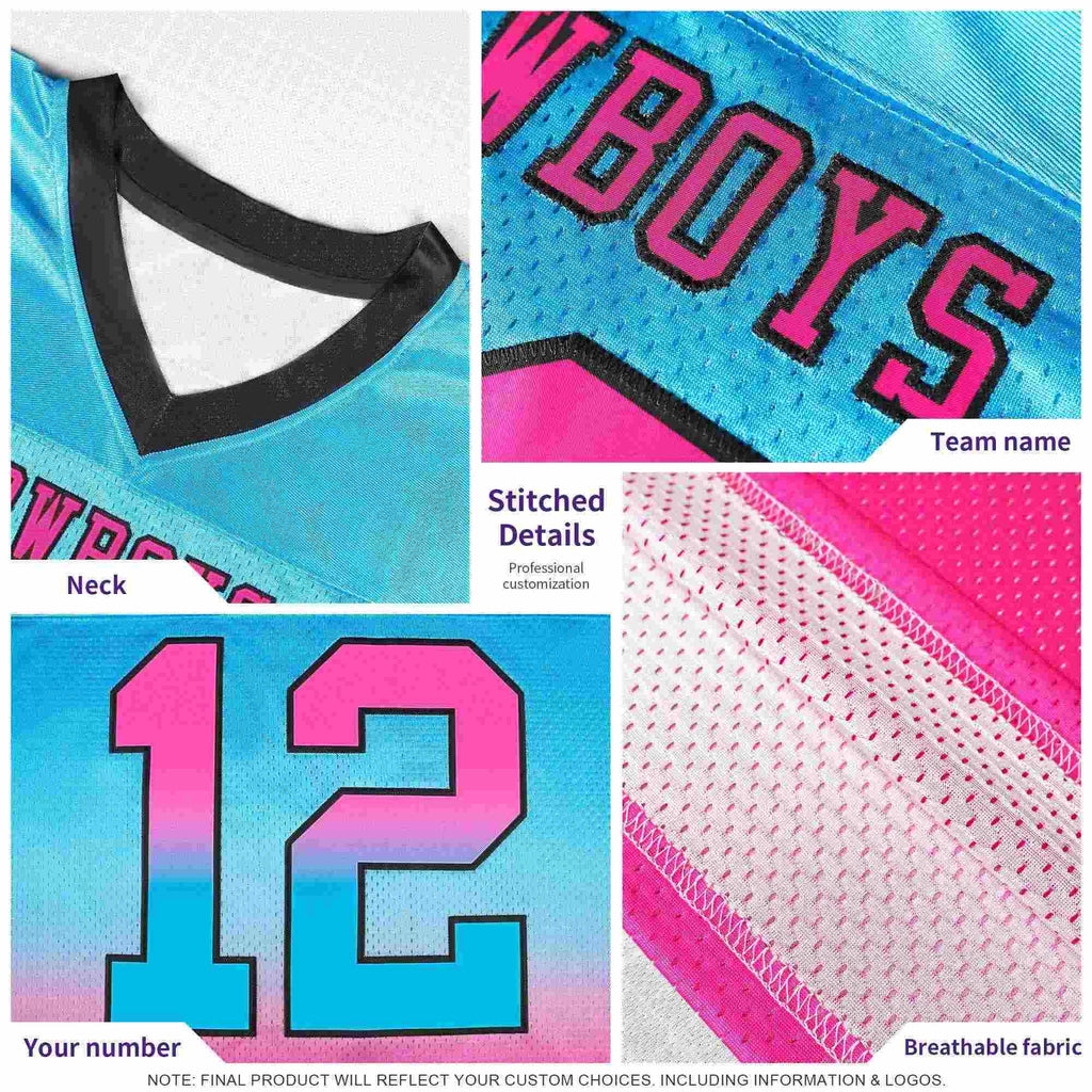 Custom Kelly Green Orange Gradient Fashion Outdoor Authentic Football Jersey