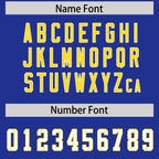 Custom Royal Gold Side Stripe Pattern Authentic Football Jersey