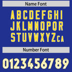 Custom Royal Gold Side Stripe Pattern Authentic Football Jersey
