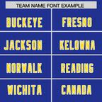 Custom Royal Gold Side Stripe Pattern Authentic Football Jersey