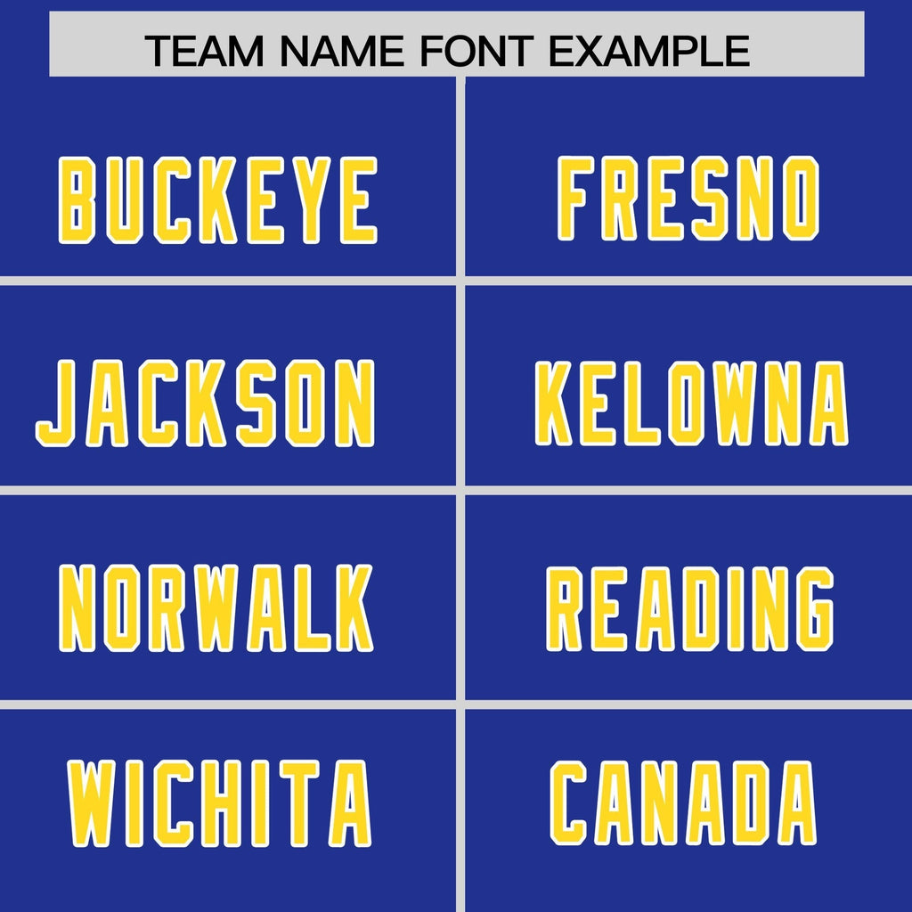 Custom Royal Gold Side Stripe Pattern Authentic Football Jersey