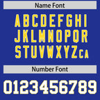 Custom Royal Gold Side Stripe Pattern Authentic Football Jersey
