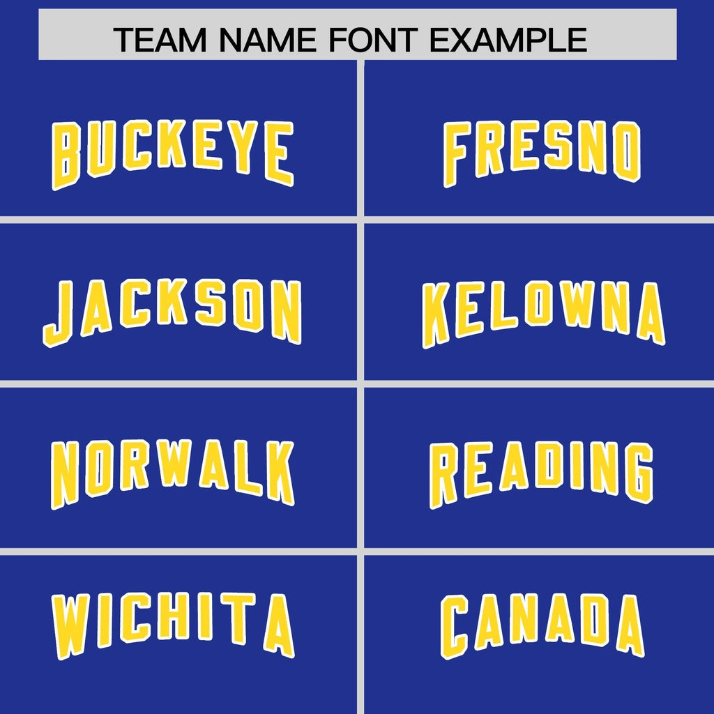 Custom Royal Gold Side Stripe Pattern Authentic Football Jersey