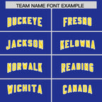 Custom Royal Gold Side Stripe Pattern Authentic Football Jersey