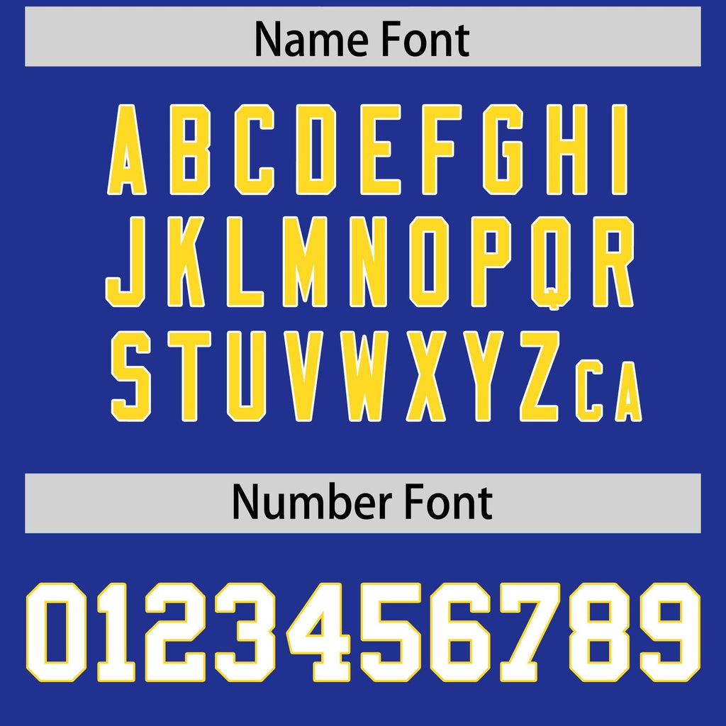 Custom Royal Gold Side Stripe Pattern Authentic Football Jersey