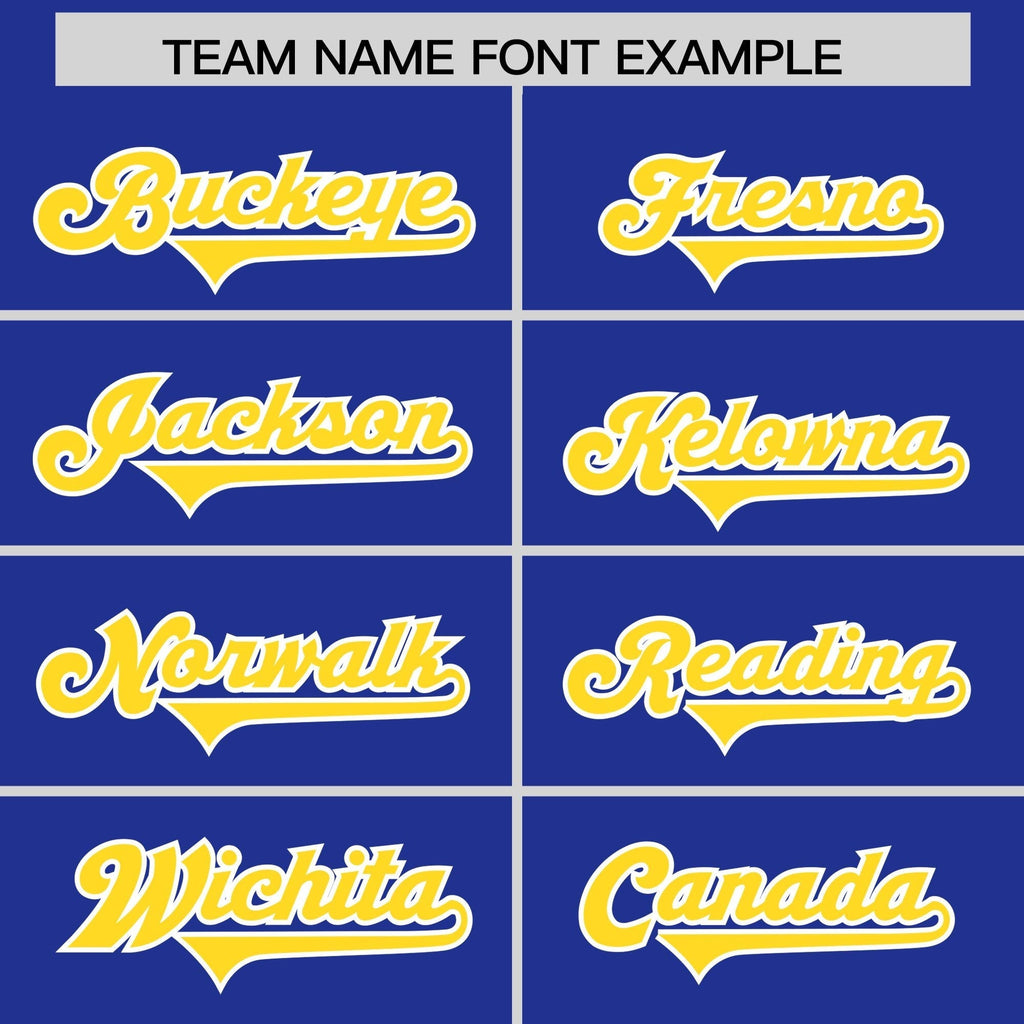 Custom Royal Gold Side Stripe Pattern Authentic Football Jersey
