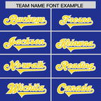 Custom Royal Gold Side Stripe Pattern Authentic Football Jersey