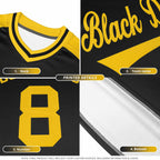 Custom Royal Gold Side Stripe Pattern Authentic Football Jersey