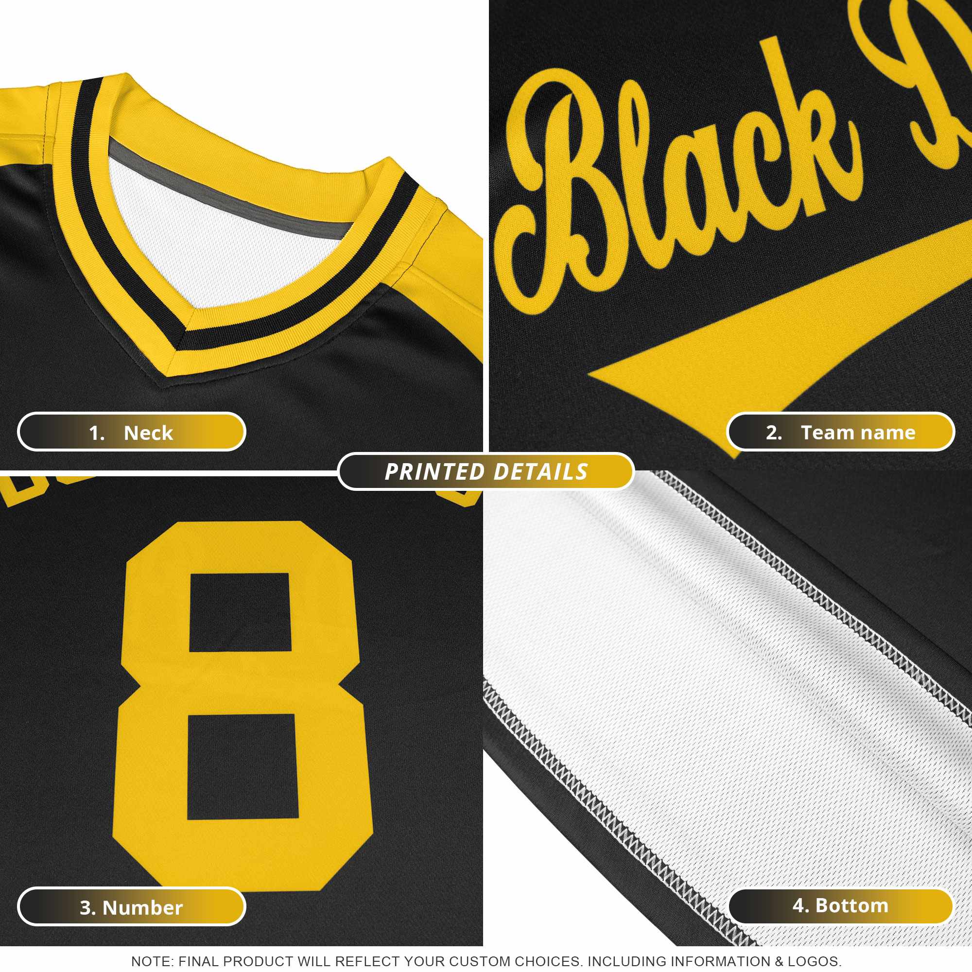 Custom Royal Gold Side Stripe Pattern Authentic Football Jersey