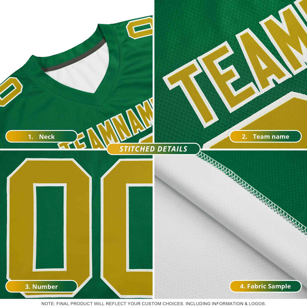 Custom Royal Gold Side Stripe Pattern Authentic Football Jersey