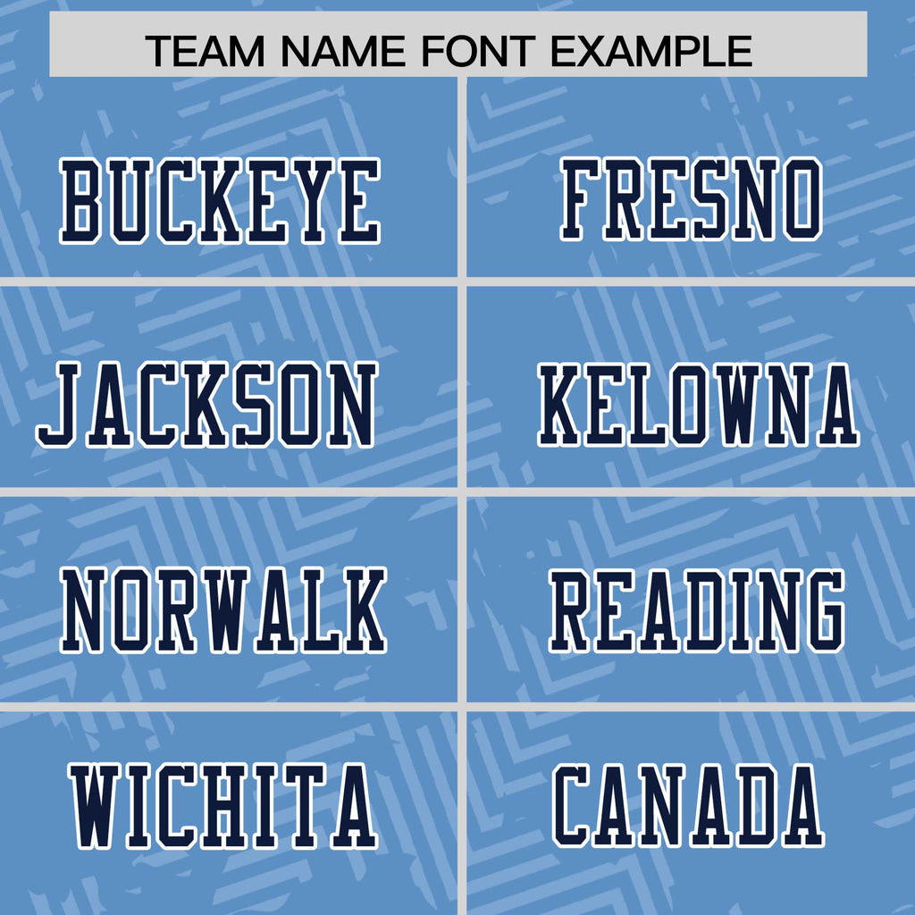 Custom Light Blue Navy-White Personalized Graffiti Line Design Authentic Football Jersey