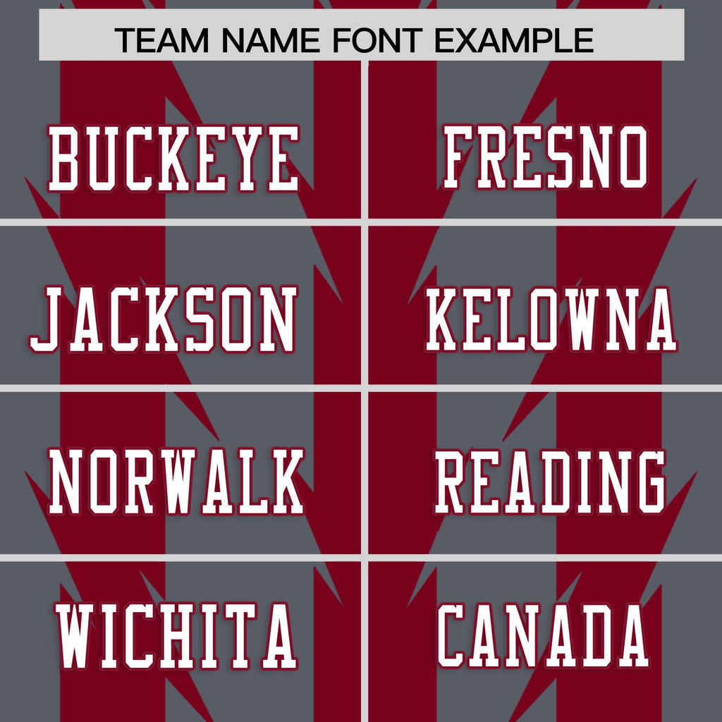 Custom Dark Gray Crimson Personalized Razr Stripe Graffiti Pattern Flag Football Jersey
