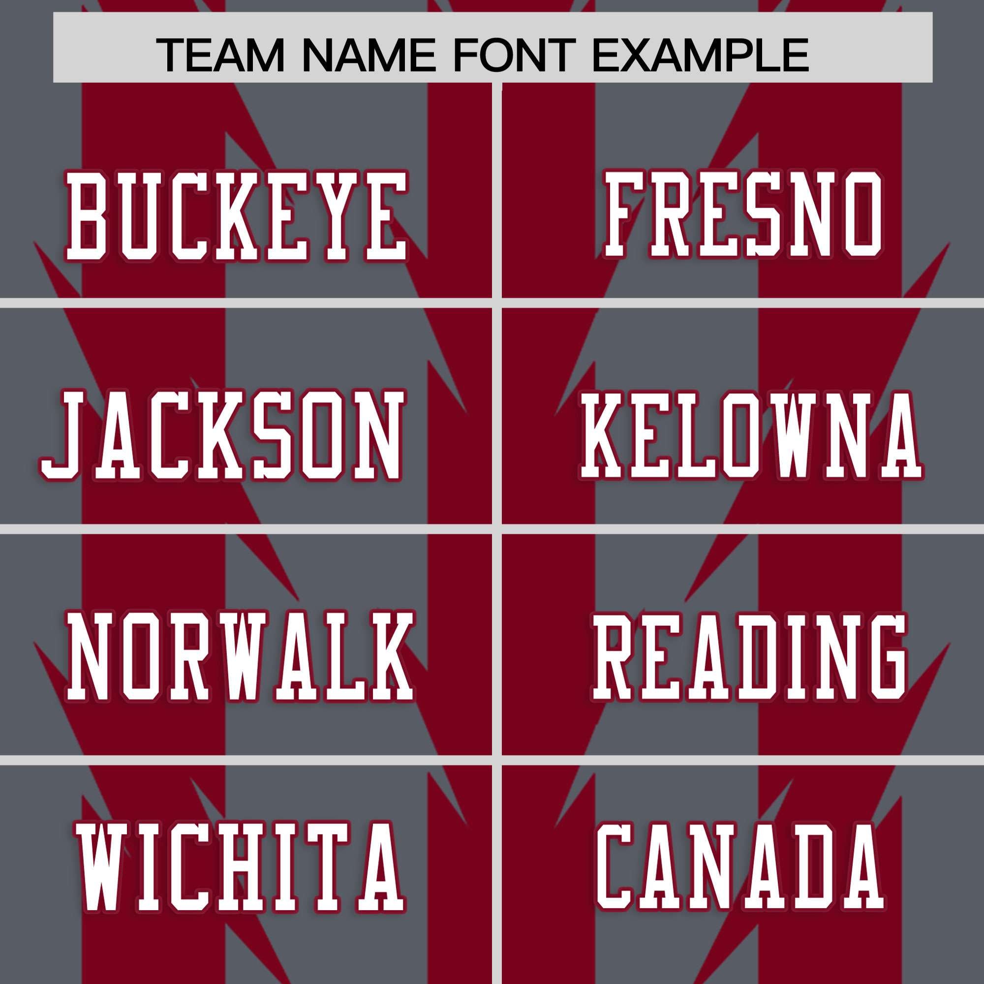 Custom Dark Gray Crimson Personalized Razr Stripe Graffiti Pattern Flag Football Jersey