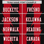 Custom Black Red Personalized Razr Stripe Graffiti Pattern Flag Football Jersey