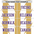 Custom White Old Gold Personalized Razr Stripe Graffiti Pattern Flag Football Jersey