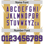 Custom White Old Gold Personalized Razr Stripe Graffiti Pattern Flag Football Jersey