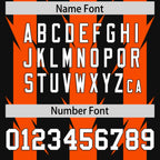Custom Black Orange Personalized Razr Stripe Graffiti Pattern Flag Football Jersey