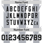 Custom White Gray Personalized Razr Stripe Graffiti Pattern Flag Football Jersey