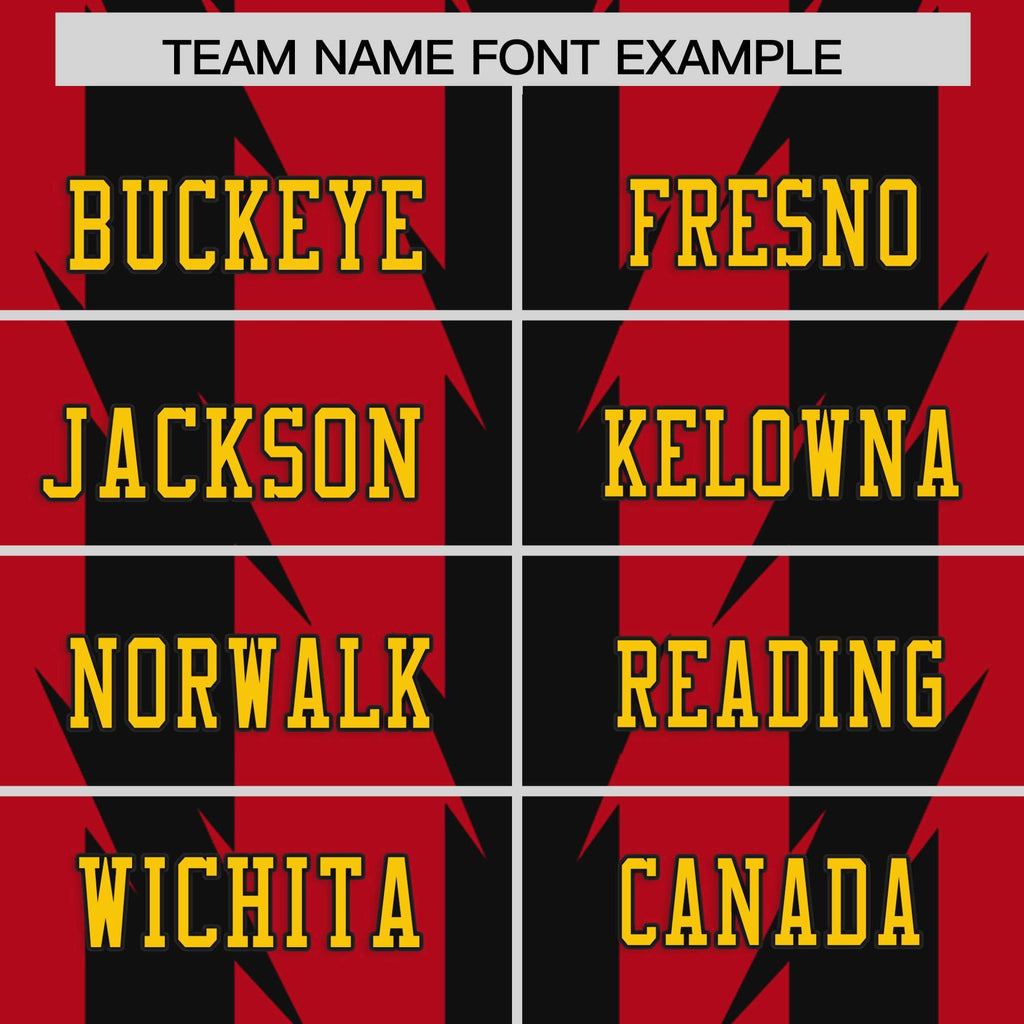 Custom Red Black Personalized Razr Stripe Graffiti Pattern Flag Football Jersey