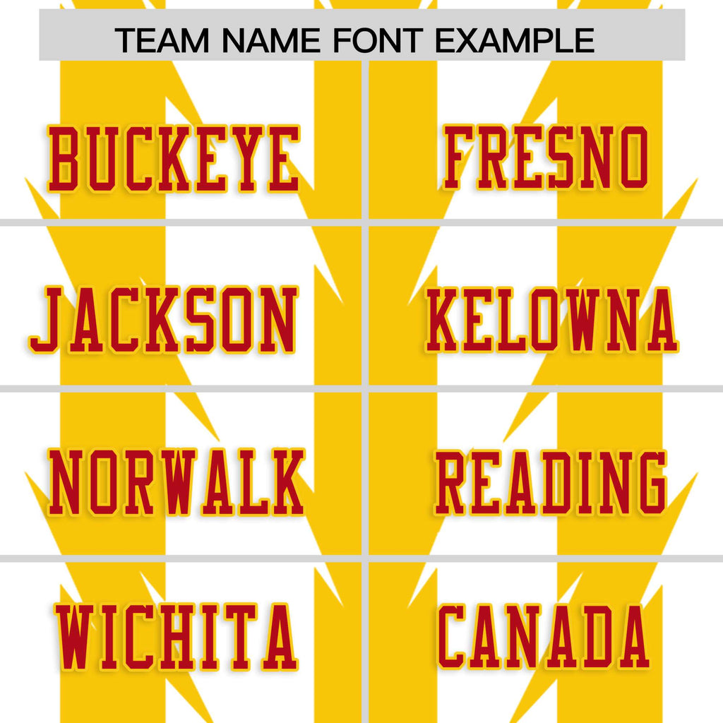 Custom White Gold Personalized Razr Stripe Graffiti Pattern Flag Football Jersey