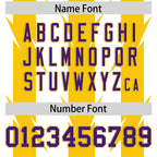 Custom White Gold Personalized Razr Stripe Graffiti Pattern Flag Football Jersey