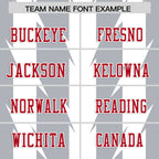 Custom Gray White Personalized Razr Stripe Graffiti Pattern Flag Football Jersey