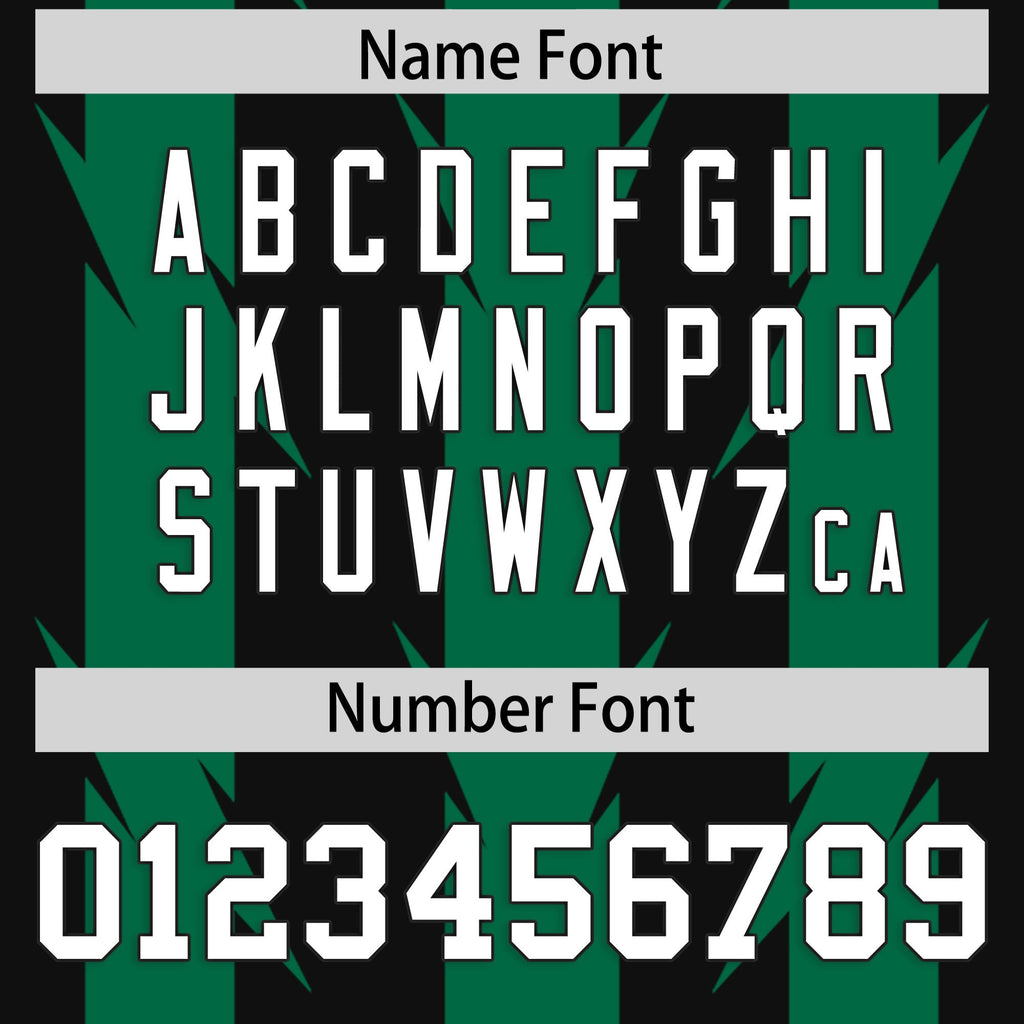 Custom Black Kelly Green Personalized Razr Stripe Graffiti Pattern Flag Football Jersey