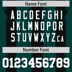 Custom Midnight Green Black Personalized Razr Stripe Graffiti Pattern Flag Football Jersey