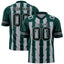 Custom Gray Midnight Green Personalized Razr Stripe Graffiti Pattern Flag Football Jersey