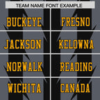 Custom Dark Gray Black Personalized Razr Stripe Graffiti Pattern Flag Football Jersey
