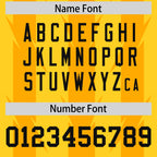 Custom Gold Yellow Personalized Razr Stripe Graffiti Pattern Flag Football Jersey