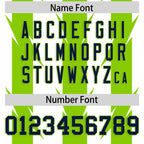 Custom White Neon Green Personalized Razr Stripe Graffiti Pattern Flag Football Jersey