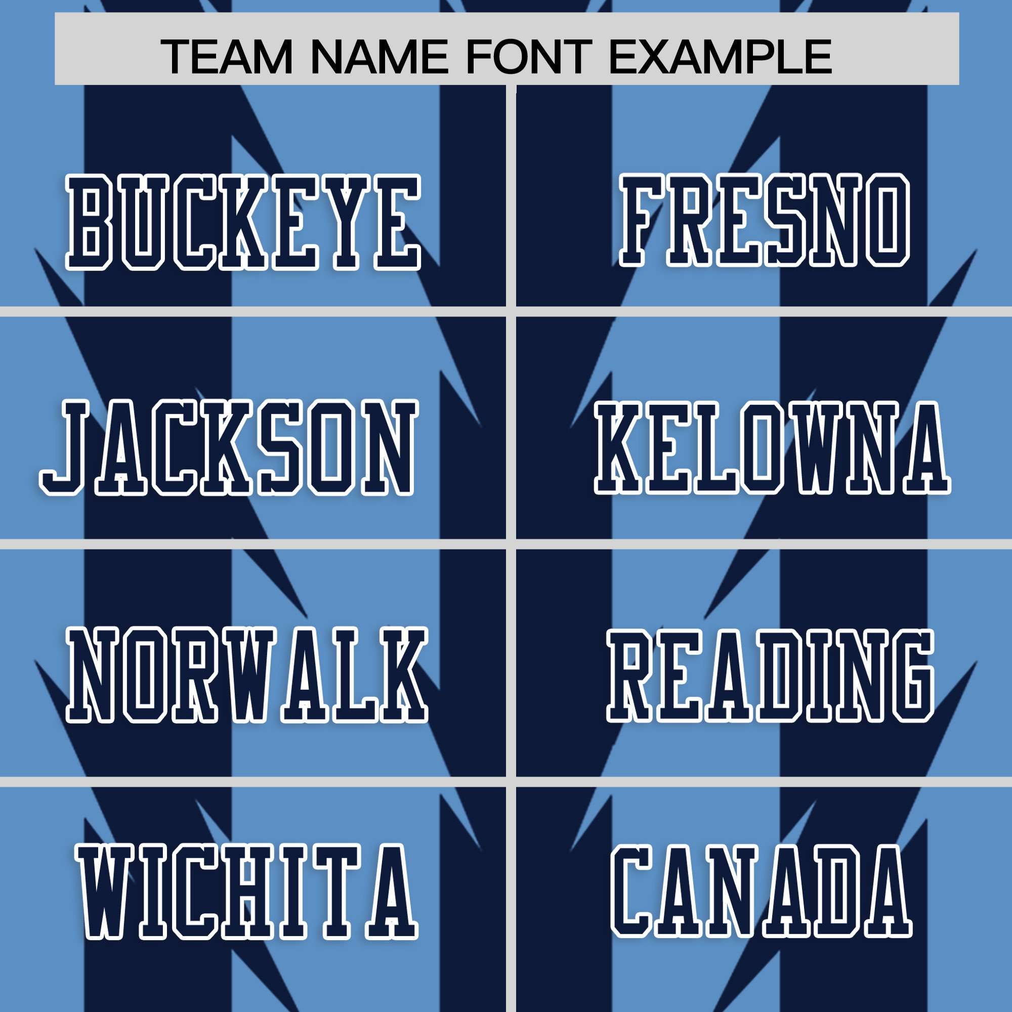 Custom Light Blue Navy Personalized Razr Stripe Graffiti Pattern Flag Football Jersey