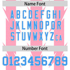 Custom White Light Pink Personalized Razr Stripe Graffiti Pattern Flag Football Jersey