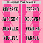 Custom Light Pink Pink Personalized Razr Stripe Graffiti Pattern Flag Football Jersey