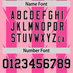 Custom Light Pink Pink Personalized Razr Stripe Graffiti Pattern Flag Football Jersey