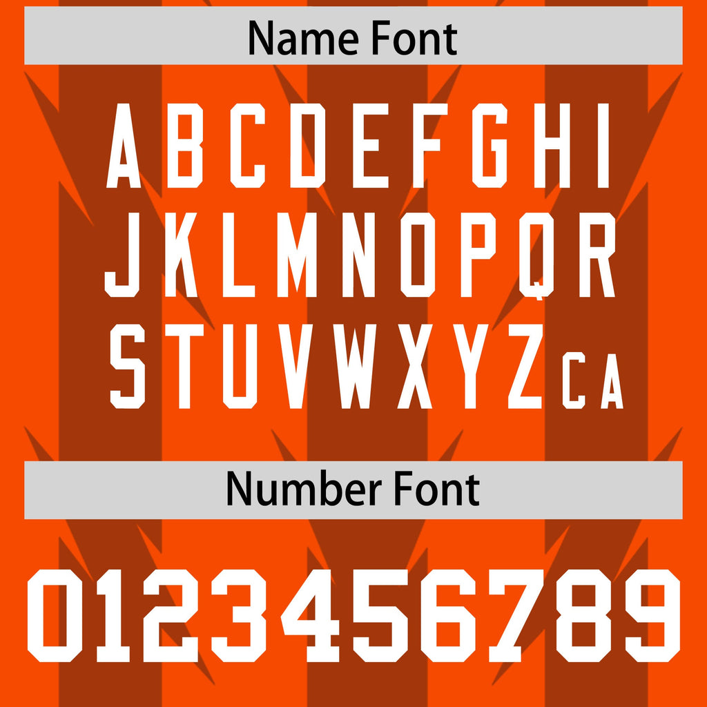 Custom Orange Texas Orange Personalized Razr Stripe Graffiti Pattern Flag Football Jersey