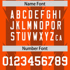 Custom Orange Texas Orange Personalized Razr Stripe Graffiti Pattern Flag Football Jersey