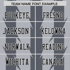 Custom Gray Dark Gray Personalized Razr Stripe Graffiti Pattern Flag Football Jersey