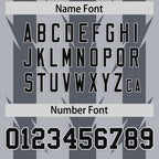 Custom Gray Dark Gray Personalized Razr Stripe Graffiti Pattern Flag Football Jersey