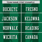 Custom Kelly Green Green Personalized Razr Stripe Graffiti Pattern Flag Football Jersey