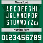 Custom Kelly Green Green Personalized Razr Stripe Graffiti Pattern Flag Football Jersey