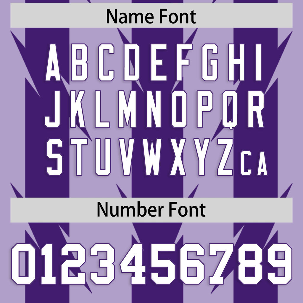Custom Light Purple Purple Personalized Razr Stripe Graffiti Pattern Flag Football Jersey