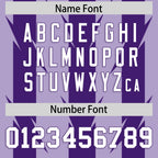 Custom Light Purple Purple Personalized Razr Stripe Graffiti Pattern Flag Football Jersey