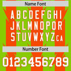 Custom Neon Green Orange Personalized Razr Stripe Graffiti Pattern Flag Football Jersey