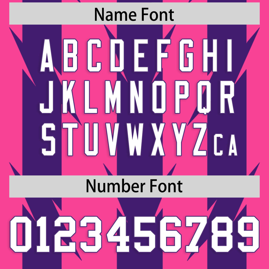 Custom Pink Purple Personalized Razr Stripe Graffiti Pattern Flag Football Jersey