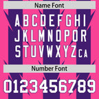Custom Pink Purple Personalized Razr Stripe Graffiti Pattern Flag Football Jersey