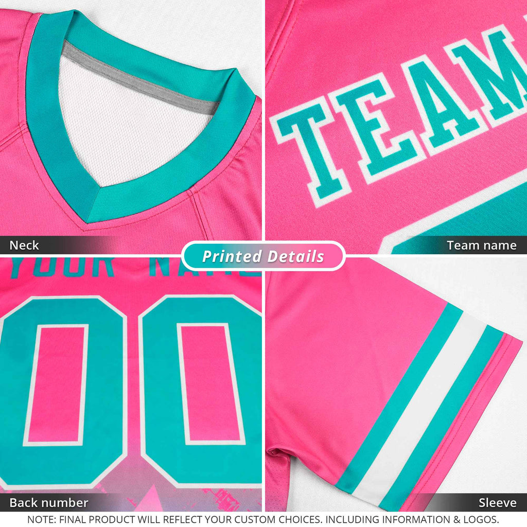 Custom Dark Gray Black Personalized Razr Stripe Graffiti Pattern Flag Football Jersey