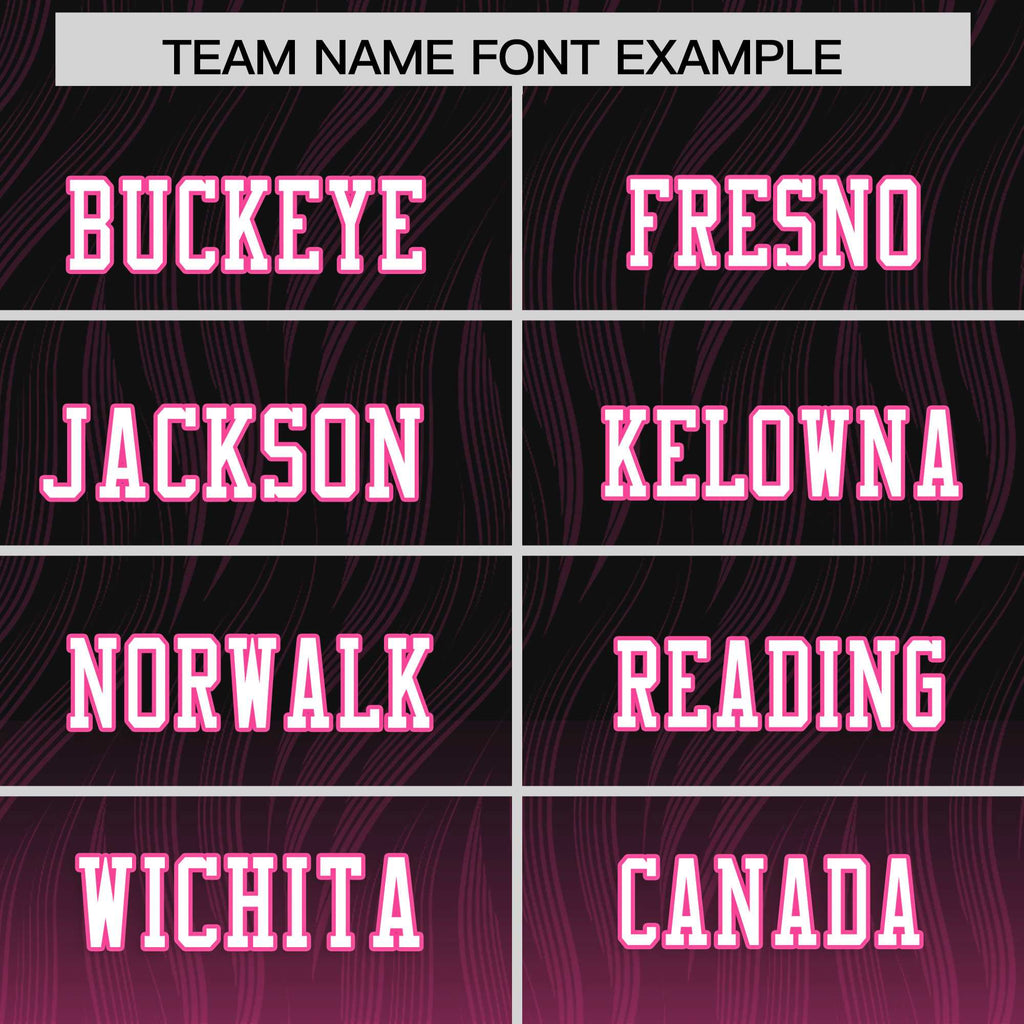 Custom Black Pink Gradient Fashion Outdoor Flag Football Jersey